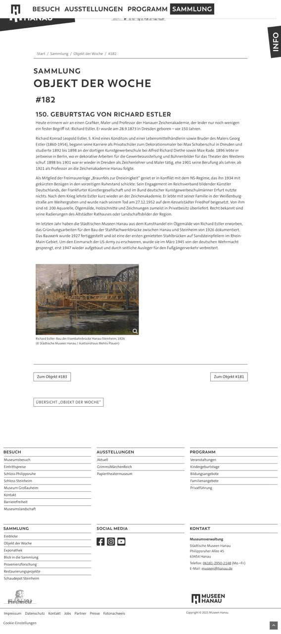 Richard Estler “View of Seligenstadt on the River Main,” 1915; Important work of the Dresden School