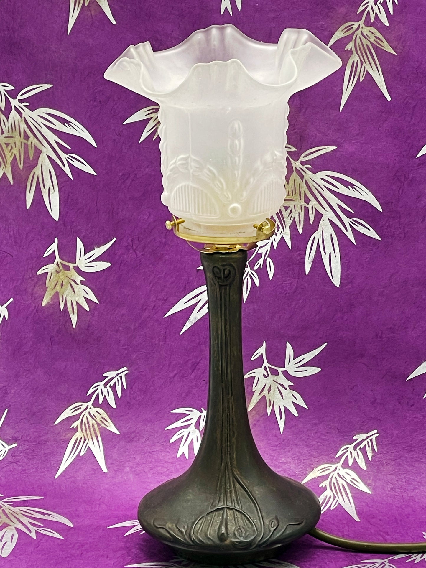 Exquisite French Art Nouveau Table Lamp