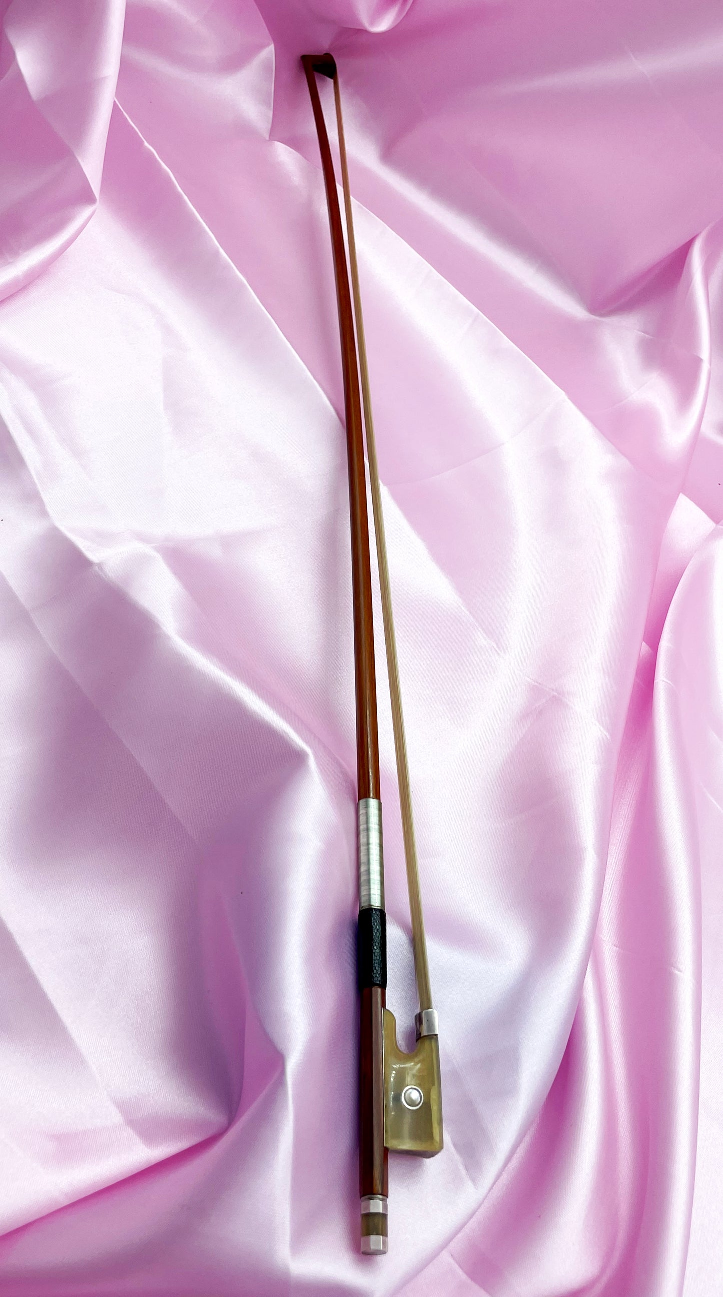 Fine Italian Violin Bow with White Horn Frog – Concert-Ready, Professionally Set Up