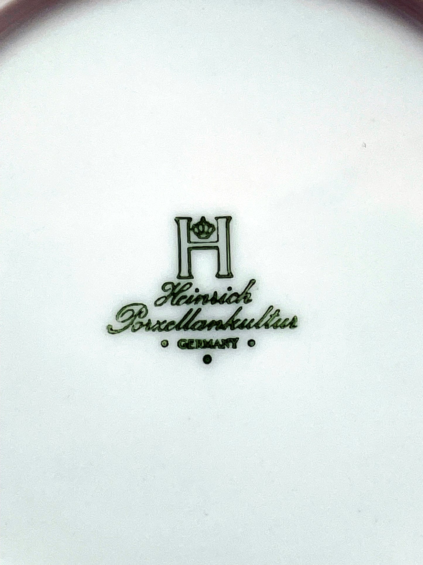 Heinrich porcelain maker's mark on underside