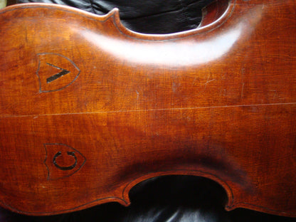 Antique Cello with Inlaid Monograms – Project Instrument for Restoration or Baroque Conversion