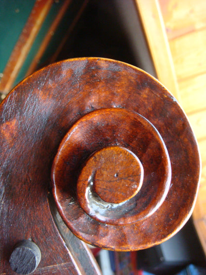 Antique Cello with Inlaid Monograms – Project Instrument for Restoration or Baroque Conversion