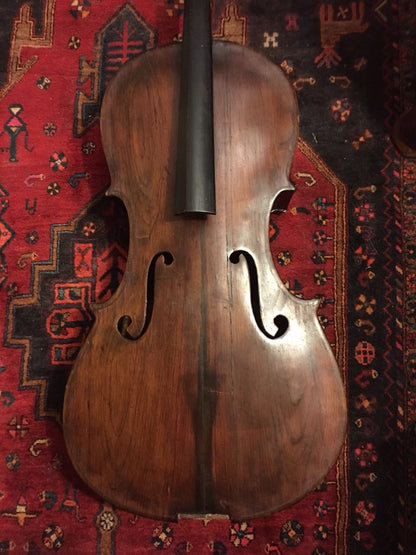 Antique Cello with Inlaid Monograms – Project Instrument for Restoration or Baroque Conversion