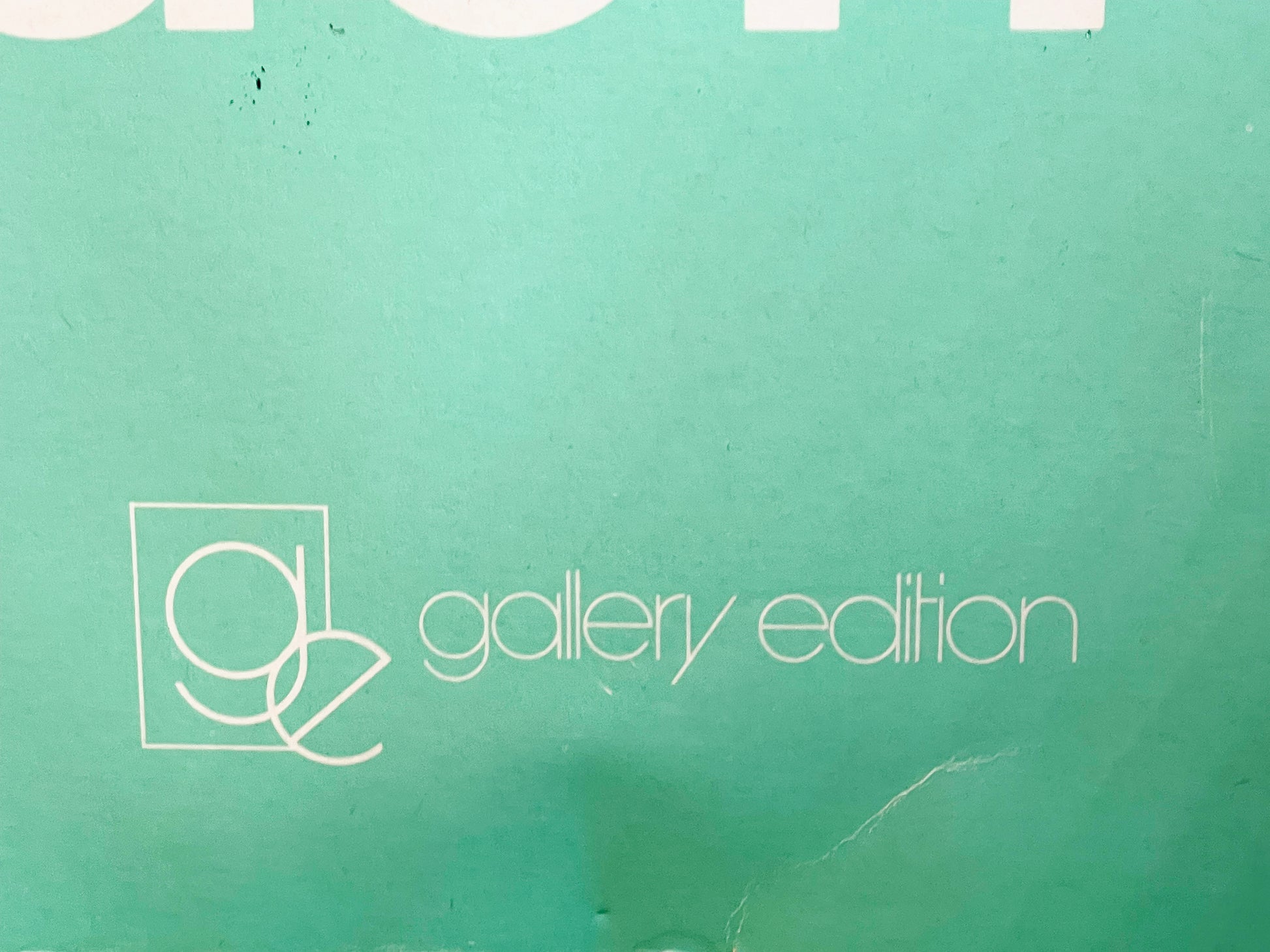 Detail of the Pink Studio maker lettering on the 1983 Back from the Beach poster