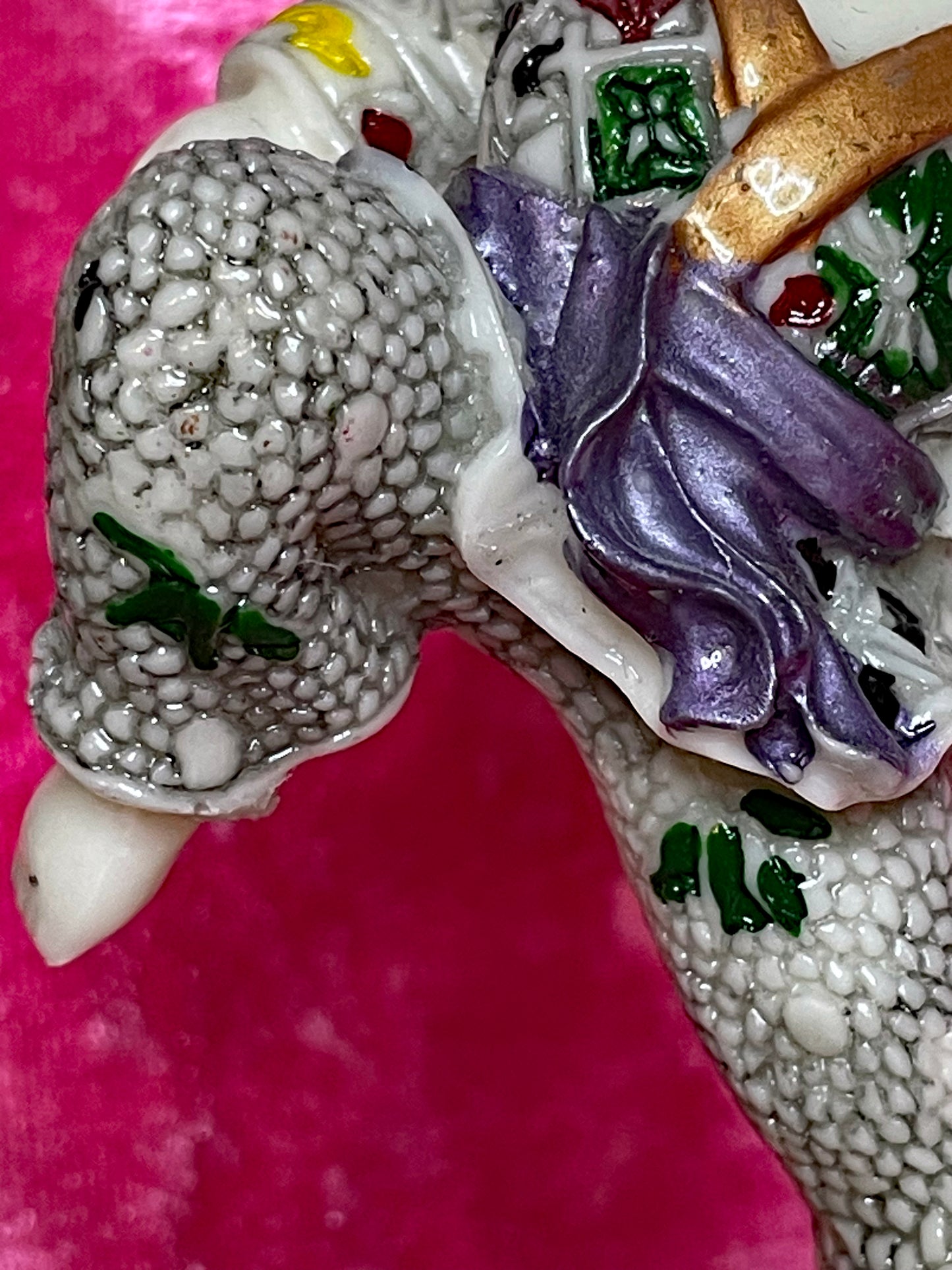 Vintage Japanese Porcelain Jiu-Jitsu Fighters Set with Ikebana Vase – Hand-Painted Figurines Collection (6 Pieces)