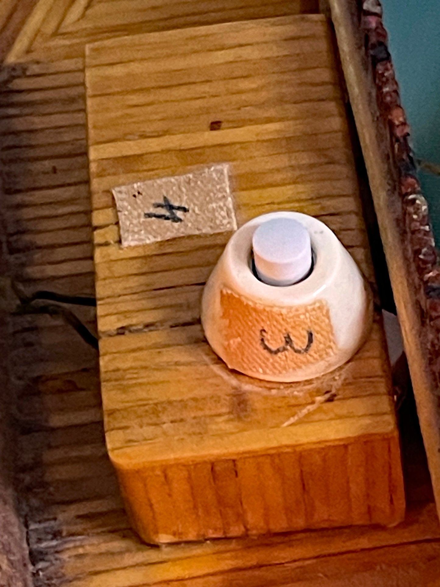 Vintage Matchstick Windmill with Light & Turning Blades – Tramp Art Folk Sculpture, 1950s–70s