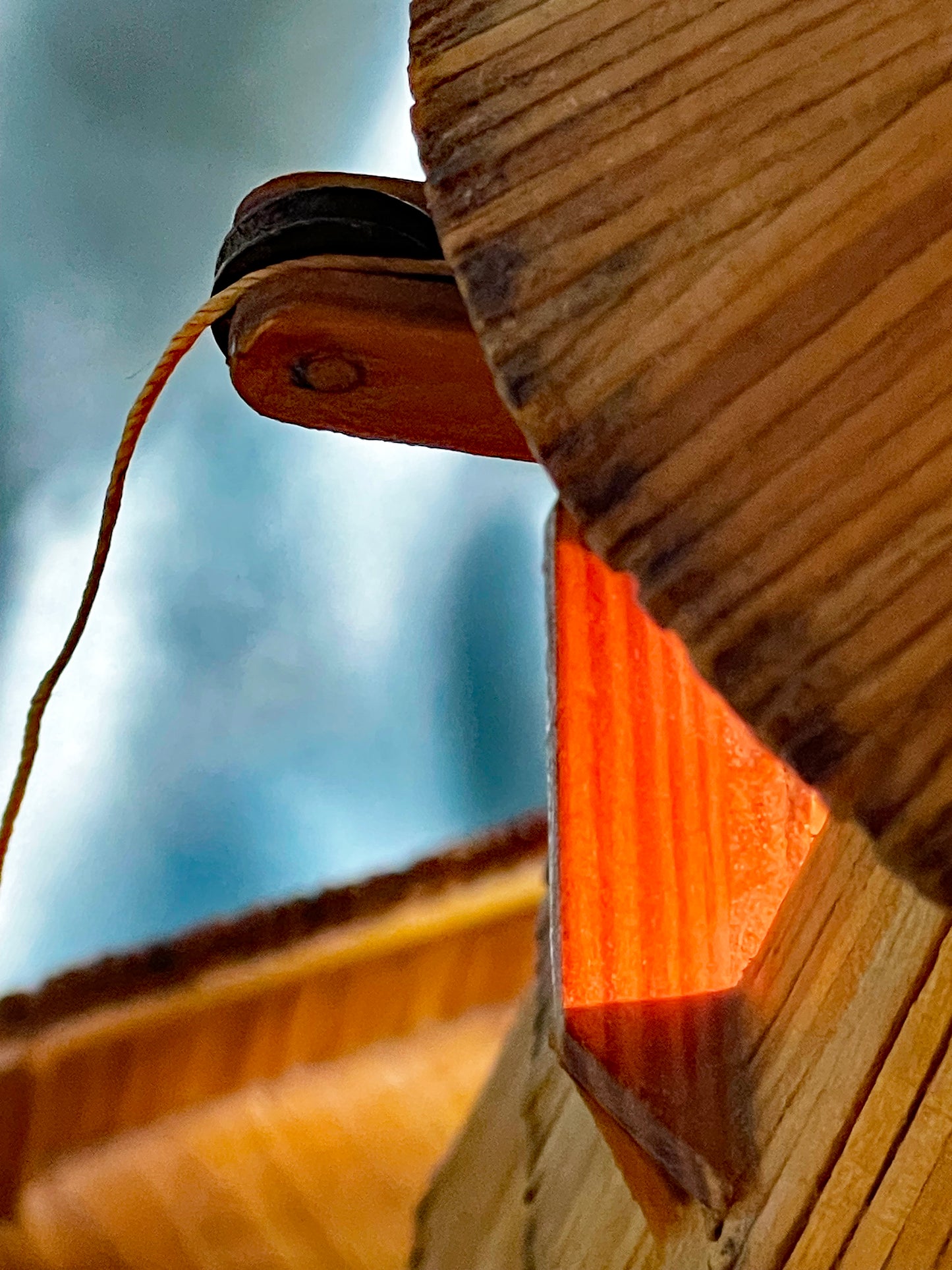 Vintage Matchstick Windmill with Light & Turning Blades – Tramp Art Folk Sculpture, 1950s–70s