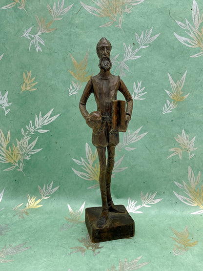 [SOLD] Striking Don Quixote Wood Sculpture