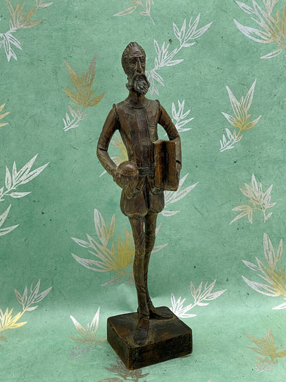 [SOLD] Striking Don Quixote Wood Sculpture