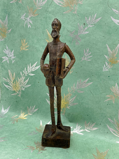 [SOLD] Striking Don Quixote Wood Sculpture