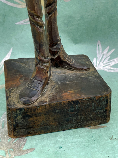 [SOLD] Striking Don Quixote Wood Sculpture