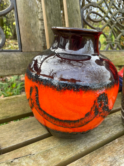 [SOLD] 3 Colorful Decorative Vases 1960s Germany