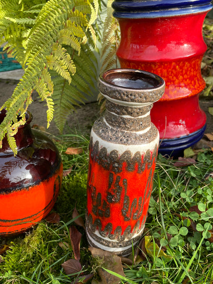 [SOLD] 3 Colorful Decorative Vases 1960s Germany