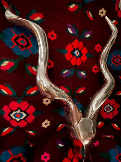 [SOLD] Stunning Large Stainless Steel Sculpture "Antelope Cervicapra"