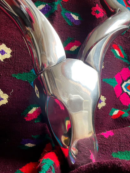 [SOLD] Stunning Large Stainless Steel Sculpture "Antelope Cervicapra"