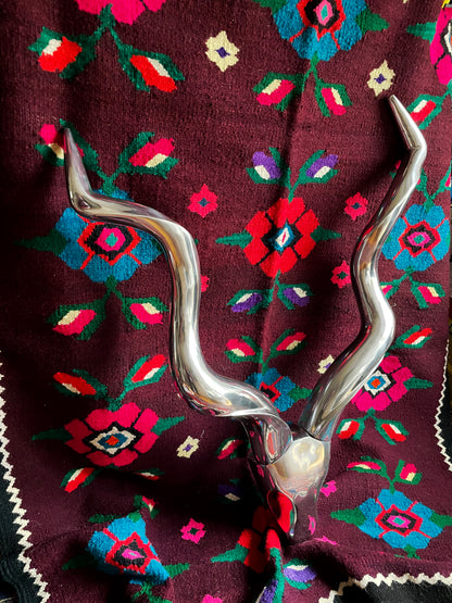 [SOLD] Stunning Large Stainless Steel Sculpture "Antelope Cervicapra"