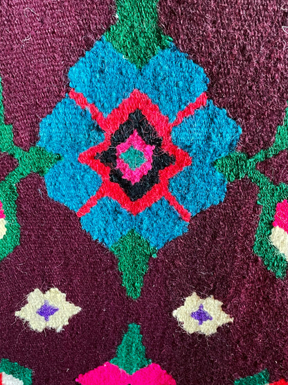Colorful Handwoven Transylvanian Wool Rug
