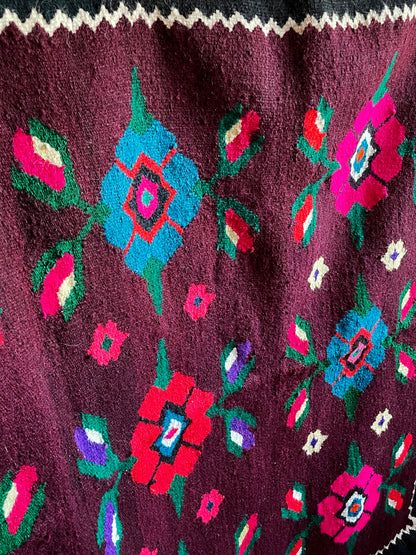 Colorful Handwoven Transylvanian Wool Rug