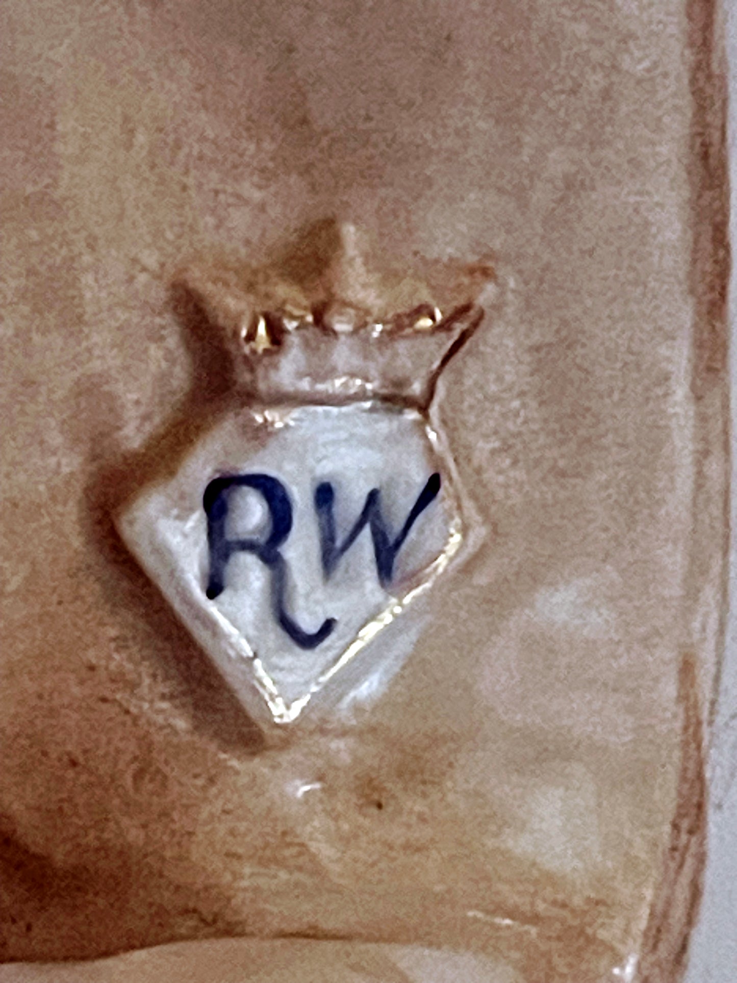 Crowned RW shield maker's mark of Rudolstadt-Volkstedt on the underside