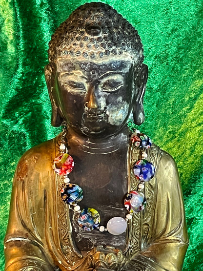 Antique Bronze Buddha Statue Seated in Meditation on Lotus – 34 cm – Heavy Patinated Bronze – Asian Buddhist Sculpture