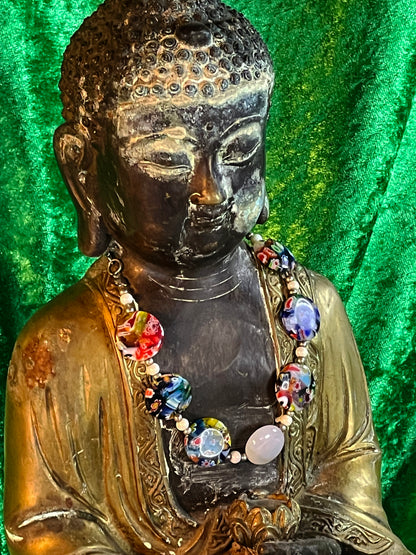 Antique Bronze Buddha Statue Seated in Meditation on Lotus – 34 cm – Heavy Patinated Bronze – Asian Buddhist Sculpture