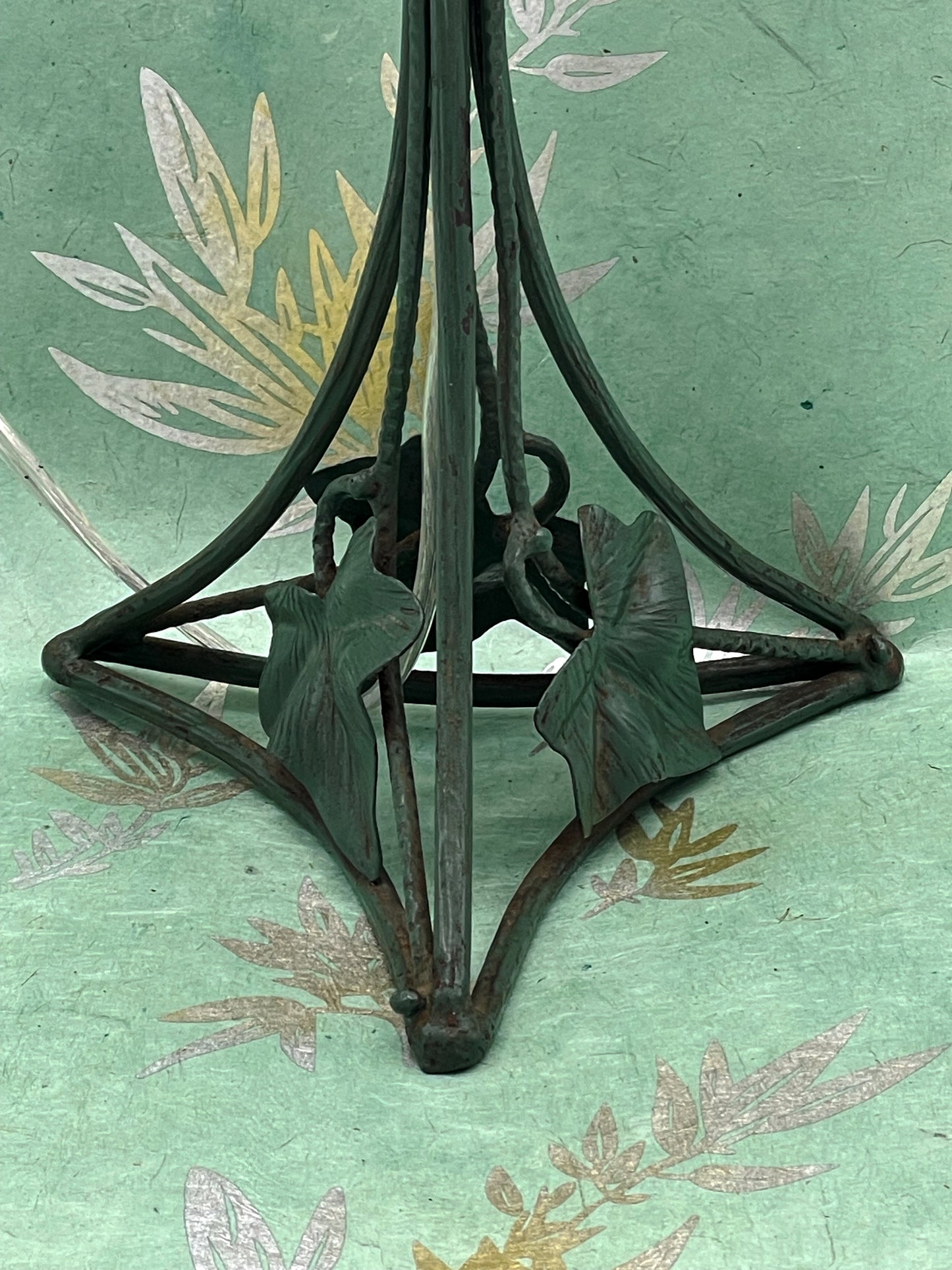 Art Déco lamp detail of iron legs