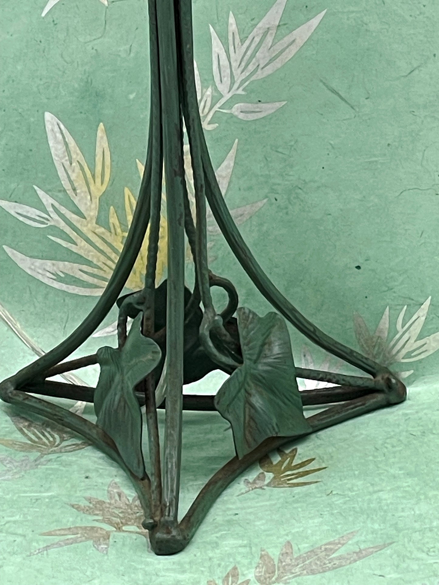 Wrought iron foliate foot detail