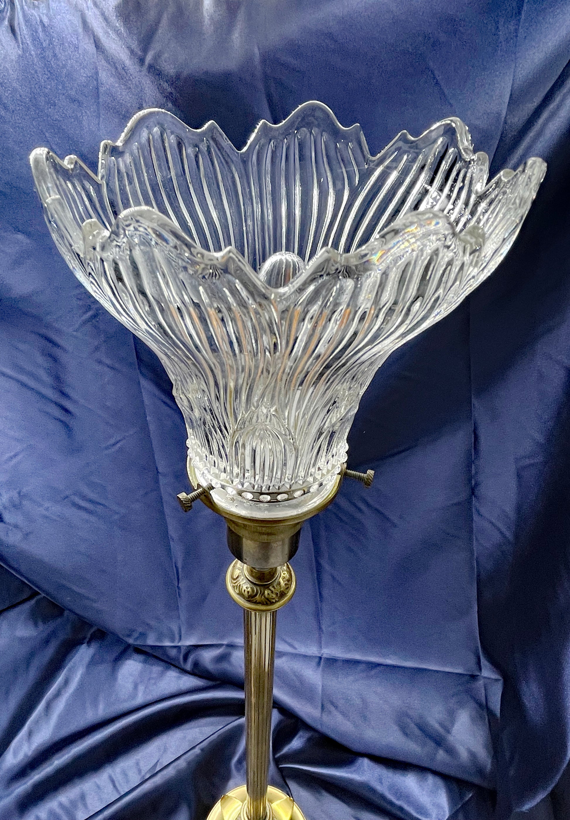 Glass tulip shade detail