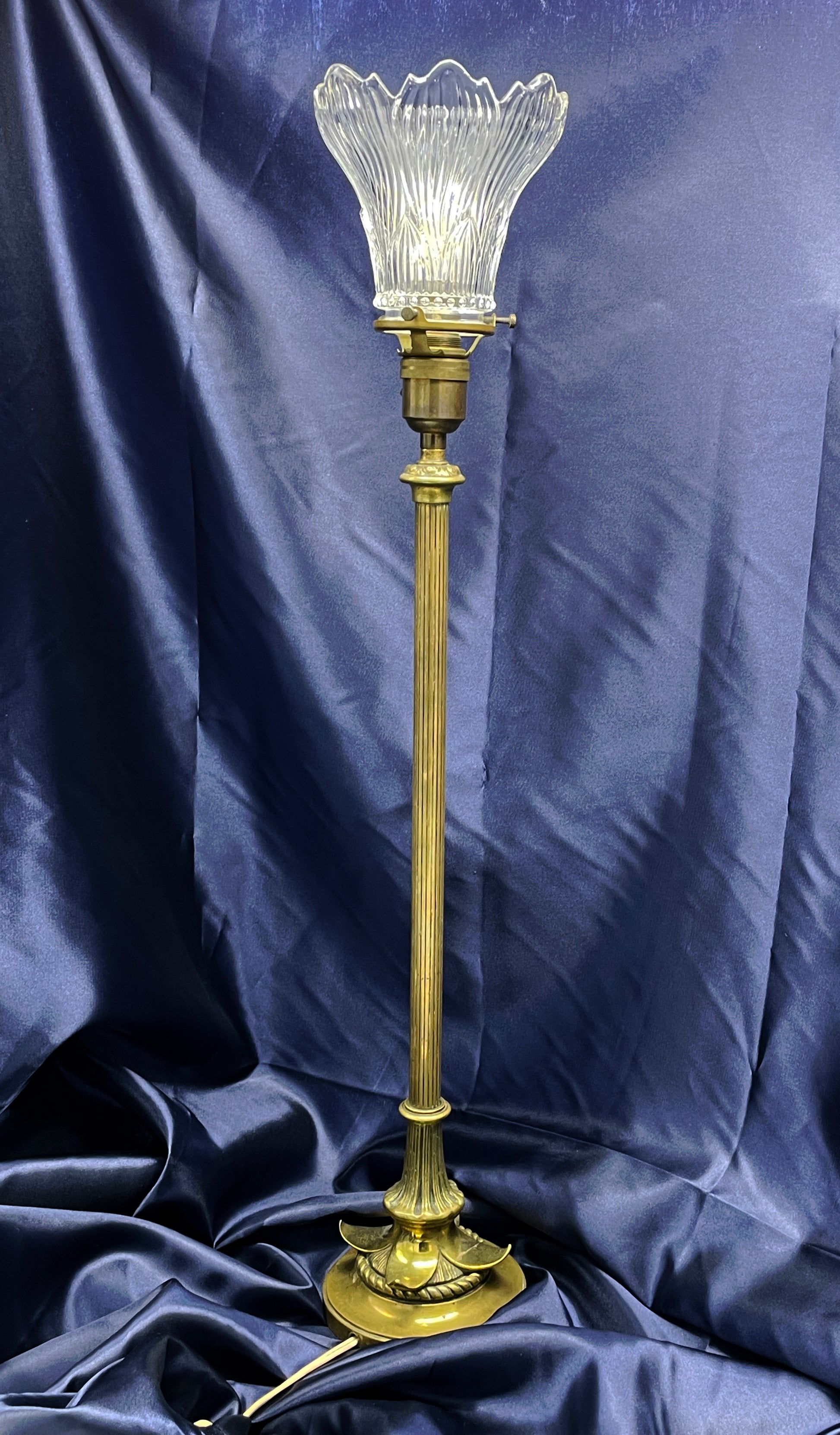 Brass lamp column and base
