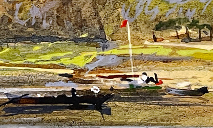 Richard Estler “View of Seligenstadt on the River Main,” 1915; Important work of the Dresden School