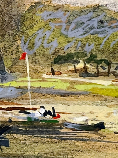 Richard Estler “View of Seligenstadt on the River Main,” 1915; Important work of the Dresden School