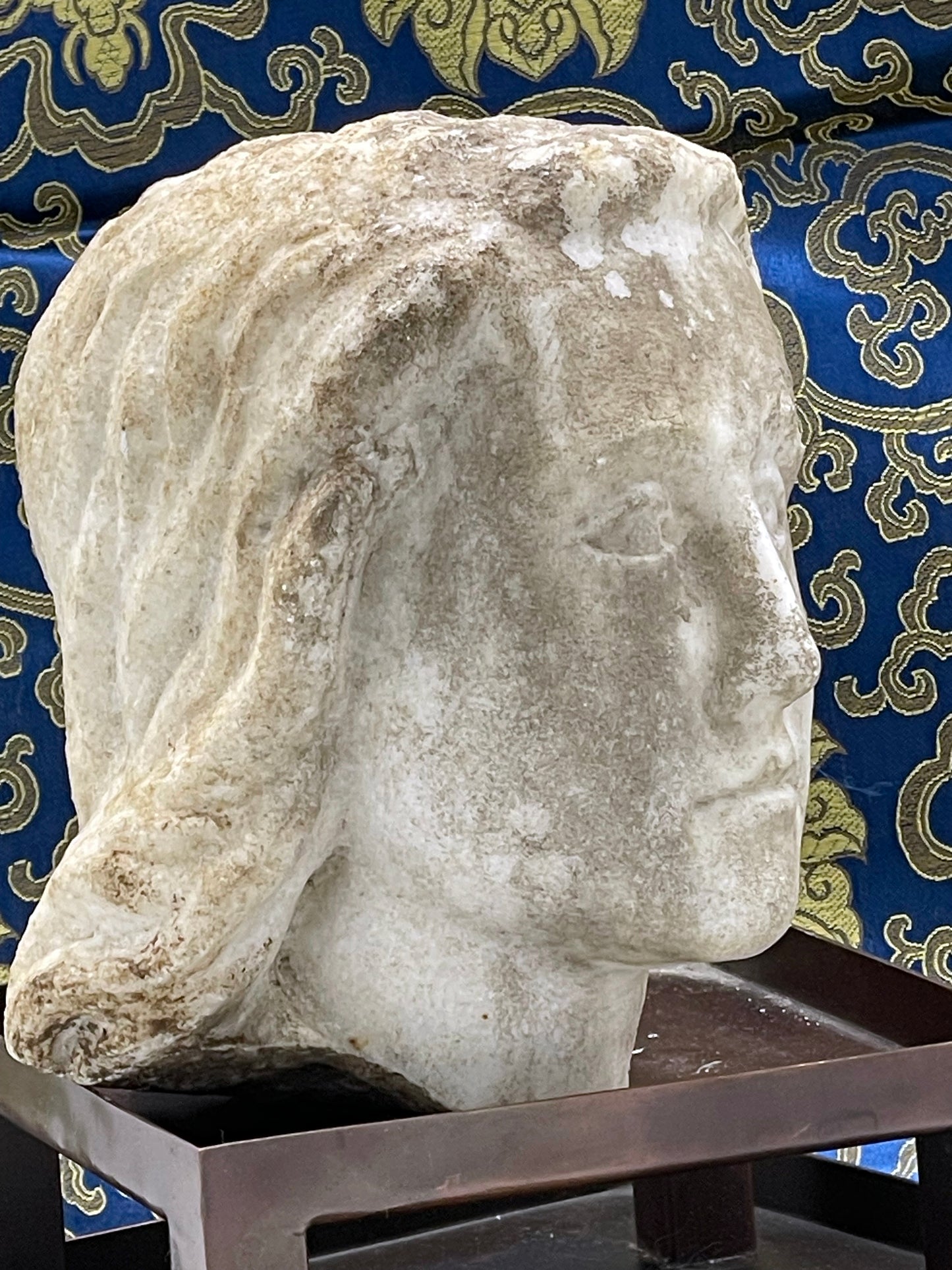 Neck base of marble angel head sold without stand