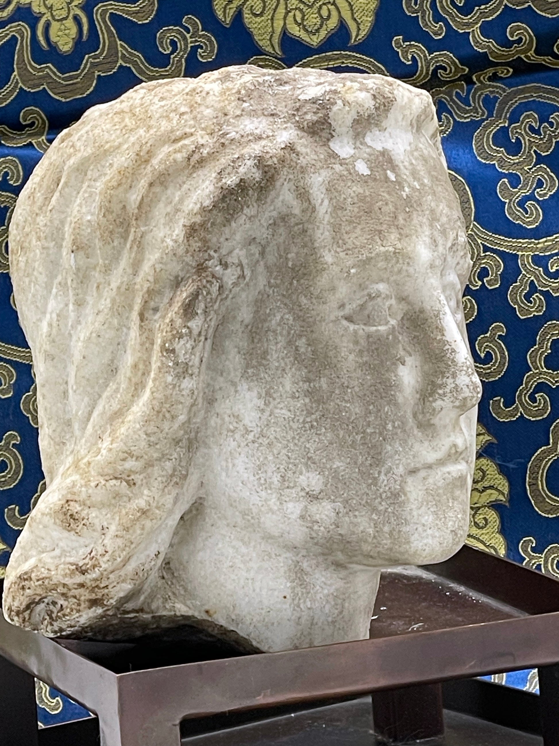 Neck base of marble angel head sold without stand