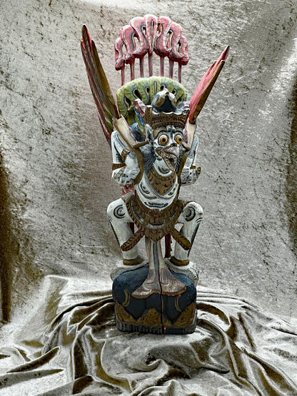 Rare Balinese Garuda Figure | Expressive Hand-Carved Wooden Sculpture