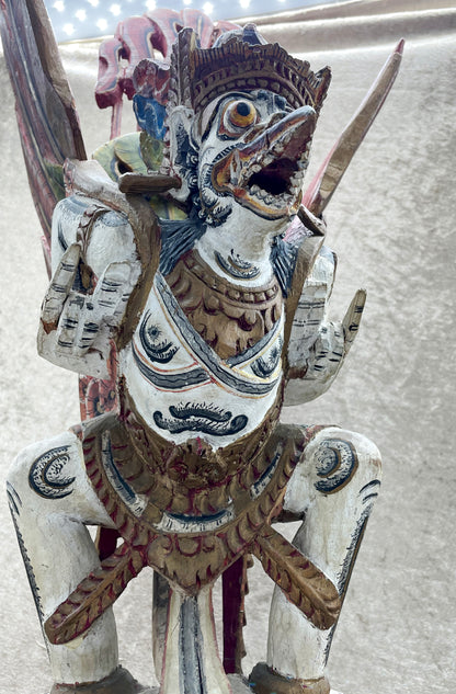Rare Balinese Garuda Figure | Expressive Hand-Carved Wooden Sculpture