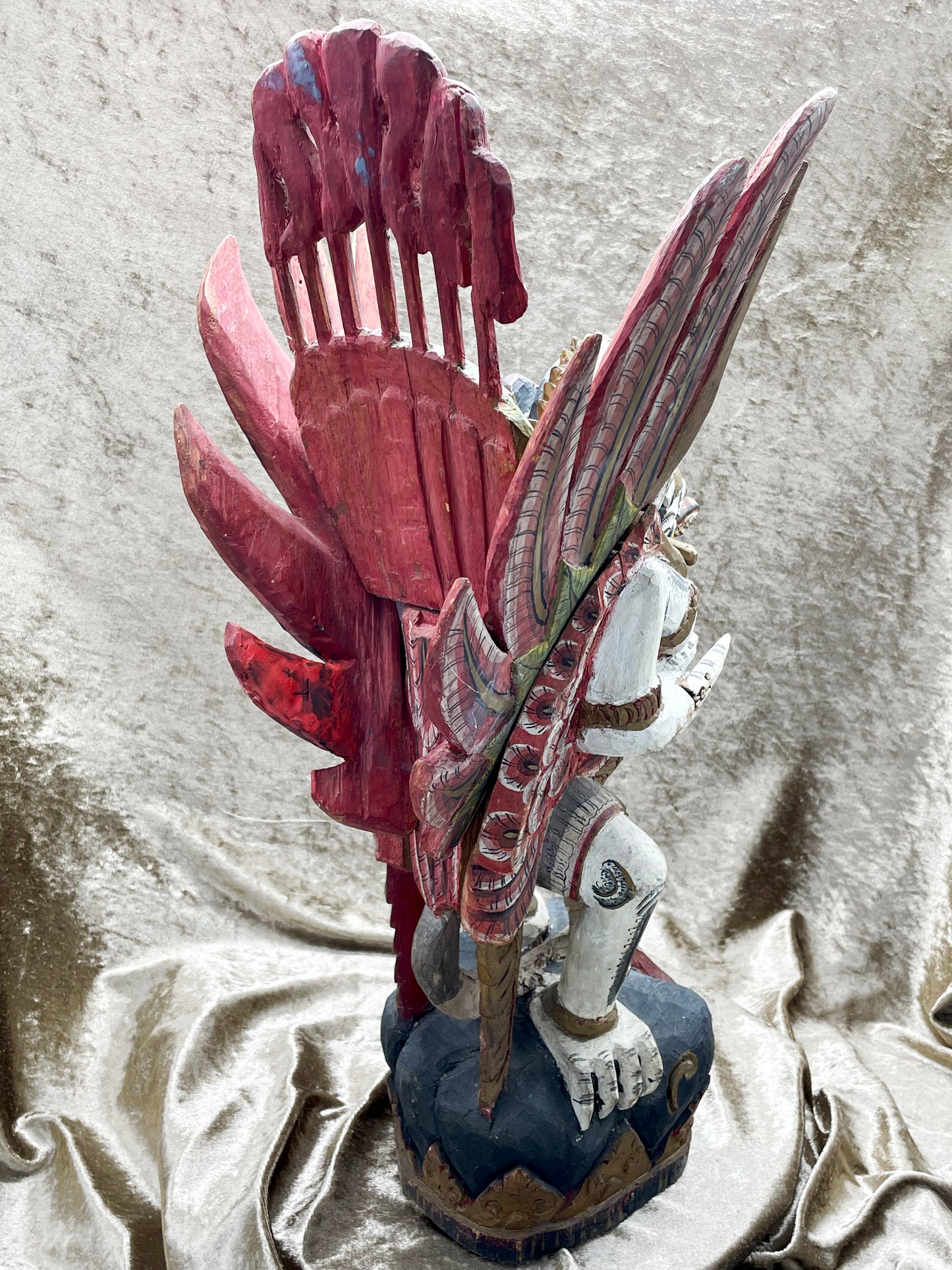 Rare Balinese Garuda Figure | Expressive Hand-Carved Wooden Sculpture