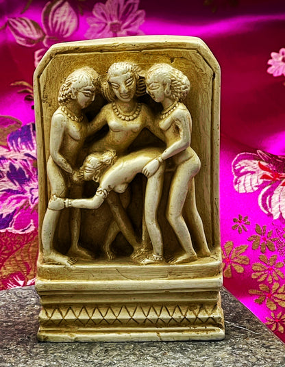 Erotic Temple Panel Replicas – Inspired by Khajuraho Sculptures, India, 20th Century – From a Former Diplomat’s Private Collection