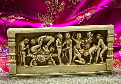 Erotic Temple Panel Replicas – Inspired by Khajuraho Sculptures, India, 20th Century – From a Former Diplomat’s Private Collection