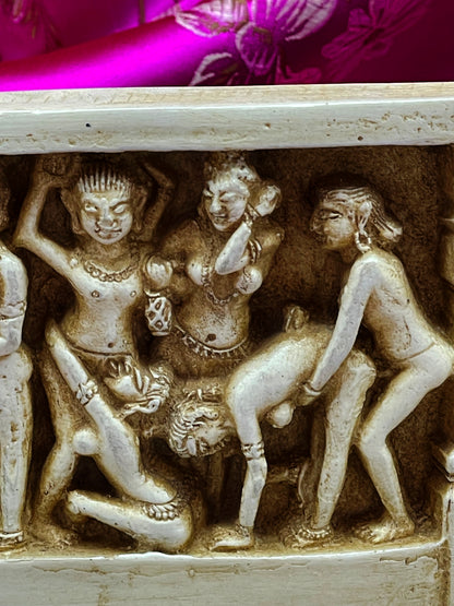 Erotic Temple Panel Replicas – Inspired by Khajuraho Sculptures, India, 20th Century – From a Former Diplomat’s Private Collection