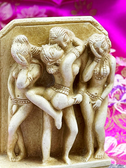 Erotic Temple Panel Replicas – Inspired by Khajuraho Sculptures, India, 20th Century – From a Former Diplomat’s Private Collection