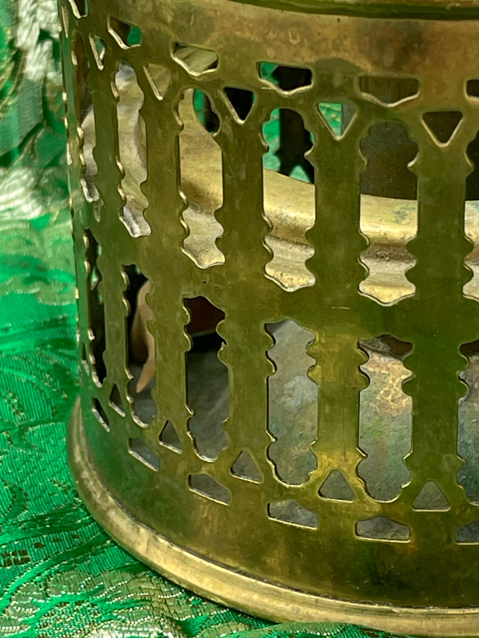 Brass portable candle holder base