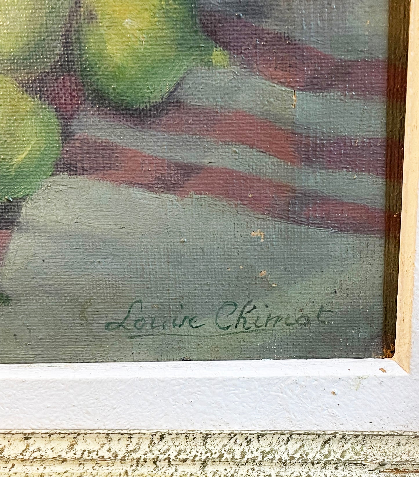 Louise Chimot signature lower right on the Les Figues oil painting