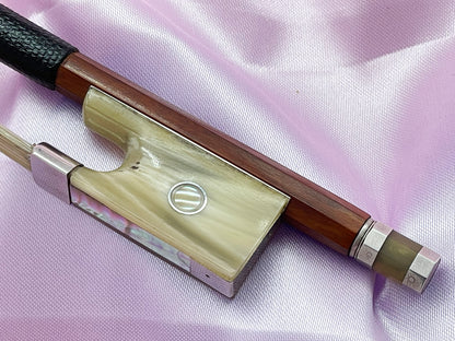 Fine Italian Violin Bow with White Horn Frog – Concert-Ready, Professionally Set Up