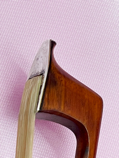 Fine Italian Violin Bow with White Horn Frog – Concert-Ready, Professionally Set Up
