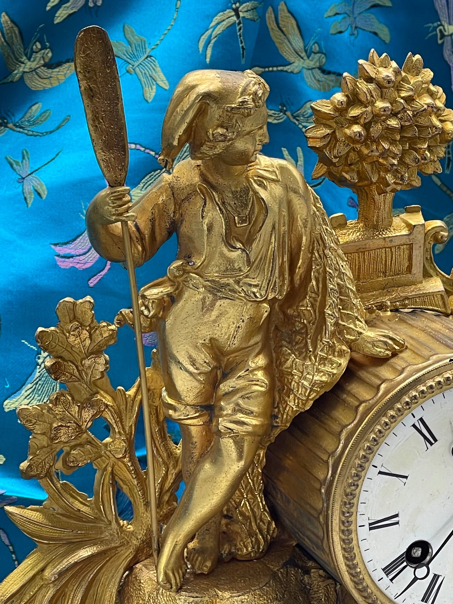 Ormolu clock figure detail