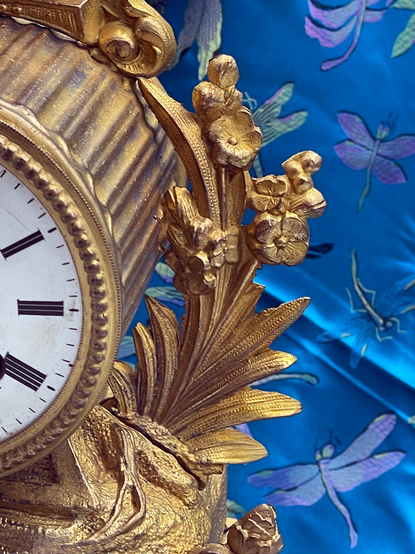 Glass dome over 19th century French clock