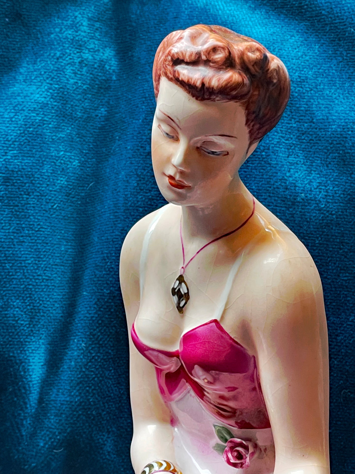 Full view of German porcelain dancer collectible