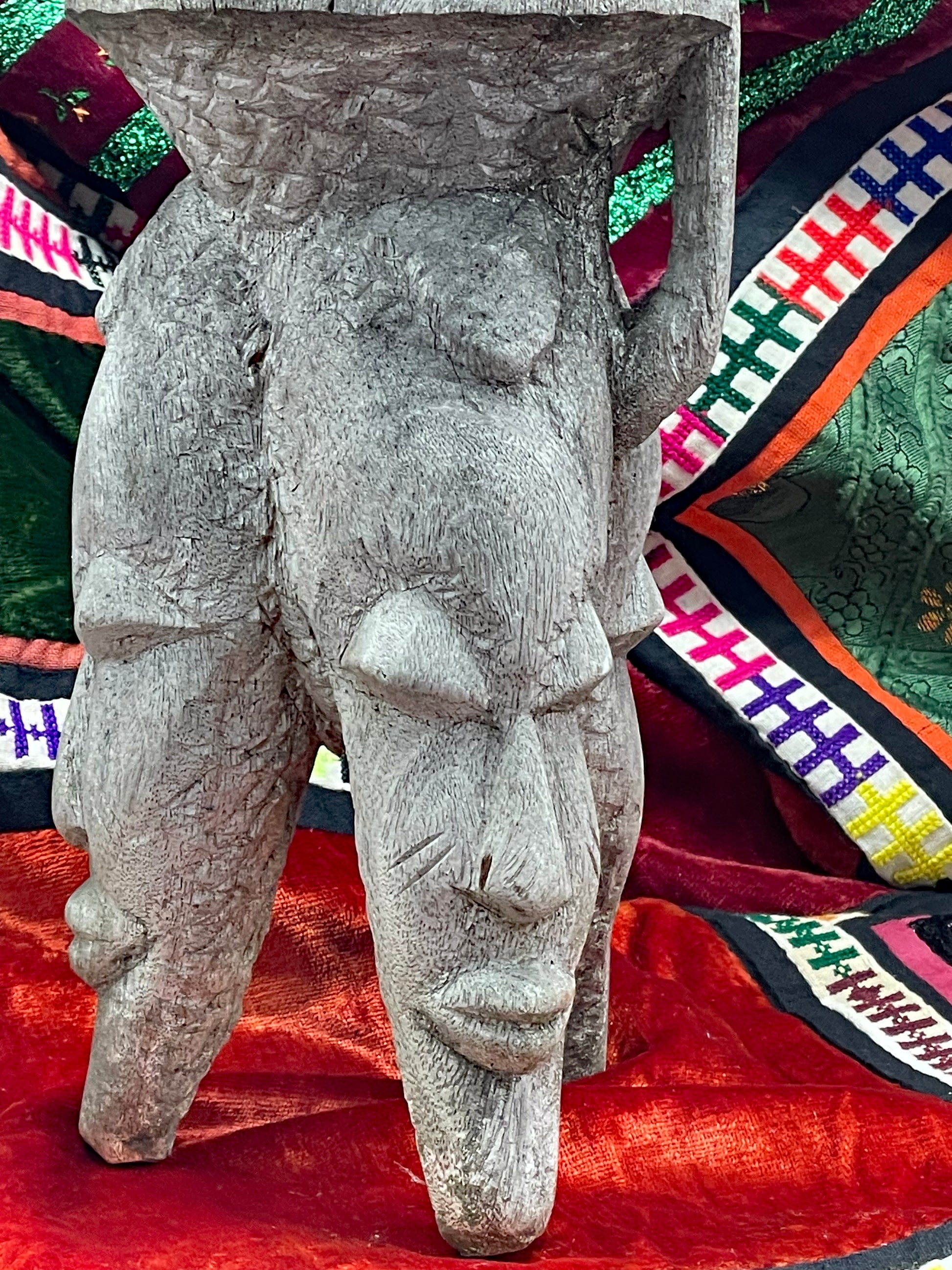 Three-legged base of the tribal ritual vessel