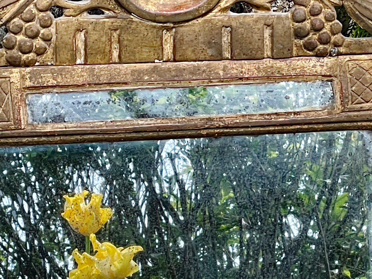 🪞 18th Century French Louis XVI Giltwood Mirror — Hand-Carved Neoclassical Wall Mirror, c. 1780, From a Manor House Outside Paris