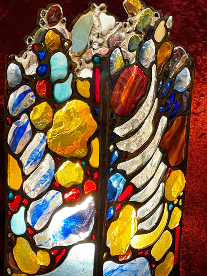 One-of-a-kind Artist-Crafted Table Lamp with Mouth-Blown “Glass Nuggets”